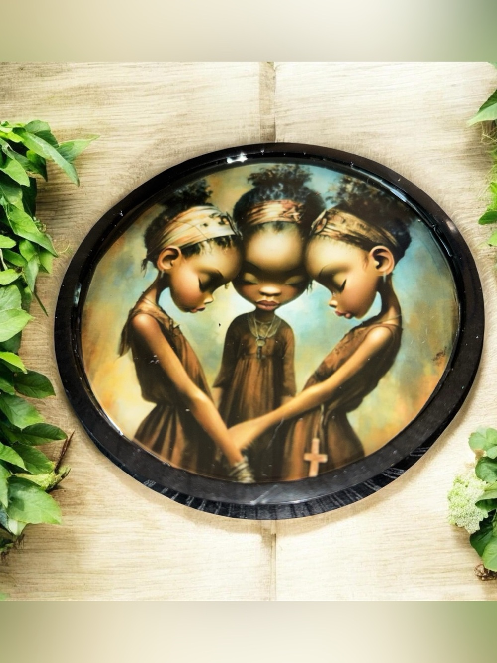 NORE’S NOVELTIES Single Handcrafted Round Decorative Beverage Coaster “COVENANT”